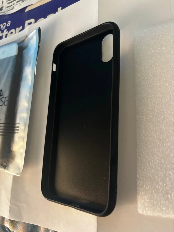 Funda protectora para iPhone X/XS p/u cuero negra o marrón Foto 4 de 4