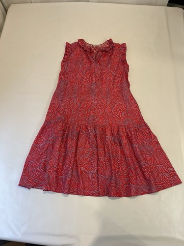 TUCKER NYC Midi Cotton Sundress Tiered Sz XL Summer Sun Dress W/ Pockets Beach - Picture 7 of 16