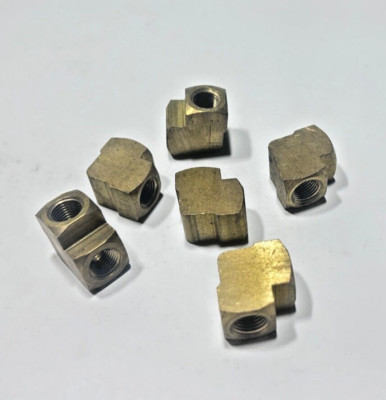 (6) 3500x2 WEATHERHEAD Brass 1/8'' FPT 90 Degree Pipe Elbow