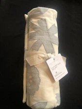 Pottery Barn LILO Appliqué Table Throw 50 x50 Gray