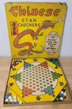 Vintage 1938 Milton Bradley Co. Chinese Checkers Game 