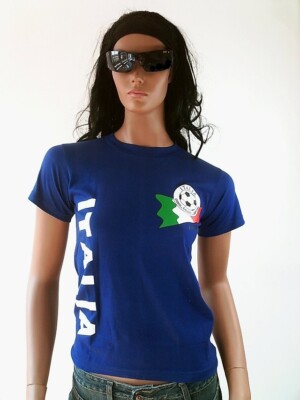 Ticila MISS ITALIA ITALIEN FORZA SQUADRA AZZURRA Fußball EM WM T-Shirt Trikot S