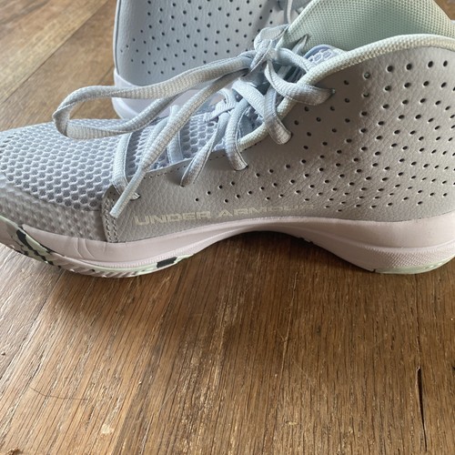 Under Armour YMUV Basketball Shoes Youth Size 5.5 Y Gray Super Clean/Pristine - Picture 4 of 7
