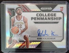 2023-24 Prizm DP College Penmanship Signatures Prizms Silver #37 Gabe Kalscheur