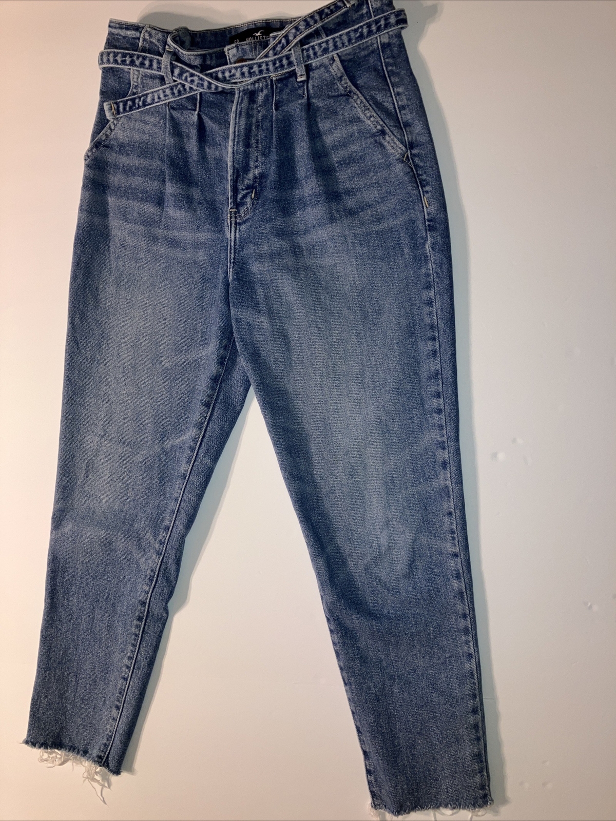 HOLLISTER High Rise Mom Jeans Size 5R Denim     27x27in-image