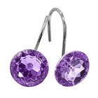 Shower Curtain Hooks Rings, Metal Shower Hooks for Shower Curtain 12pcs Purple