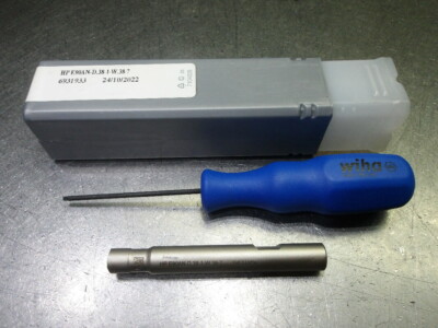 Iscar 3/8'' 1 Flute Indexable Endmill 3/8'' Shank HP E90AN-D.38-1-W.38-7 (LOC3668A