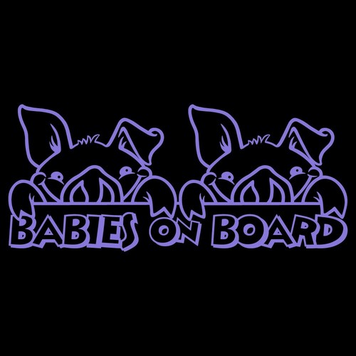 8.5" BABIES ON BOARD PIGS v3 Vinyl Decal Sticker Car Laptop Twins 2 Boys Farm - Picture 18 of 31