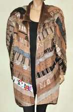 Wearable Art vintage avant-garde custom constructed paneled over size jacket