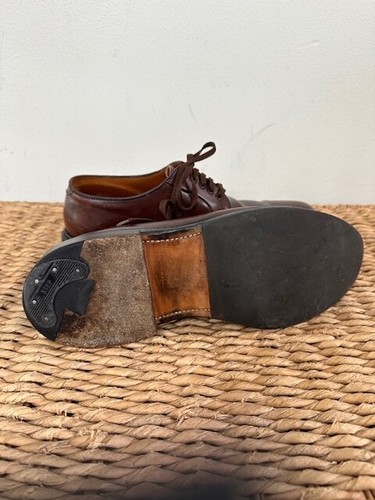 Alden X JCrew Plain Toe Blucher Shoes Men’s 9 B/D Brown Leather - Picture 5 of 9