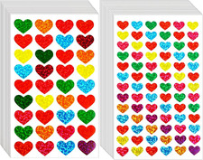 Valentine'S 3420PCS 60 Sheets Heart Stickers,Shiny Sparkle Self-Adhesive Decorat