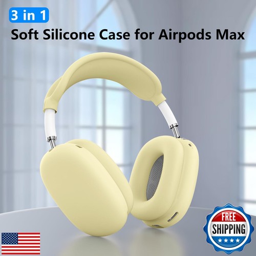 Silicone Case Cover for AirPods Max, Ear Pad Case Cover/Ear Cups Cover/Headba - Picture 2 of 5