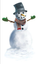 Winter Wonderland BIG SNOWMAN STICKER WINDOW CLING Christmas Holiday Decorations