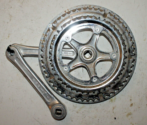 SR Custom Crank Set Silver 170mm 42/51T BCD114 5Bolt Japan JIS Road USA Shipper! - Picture 2 of 18