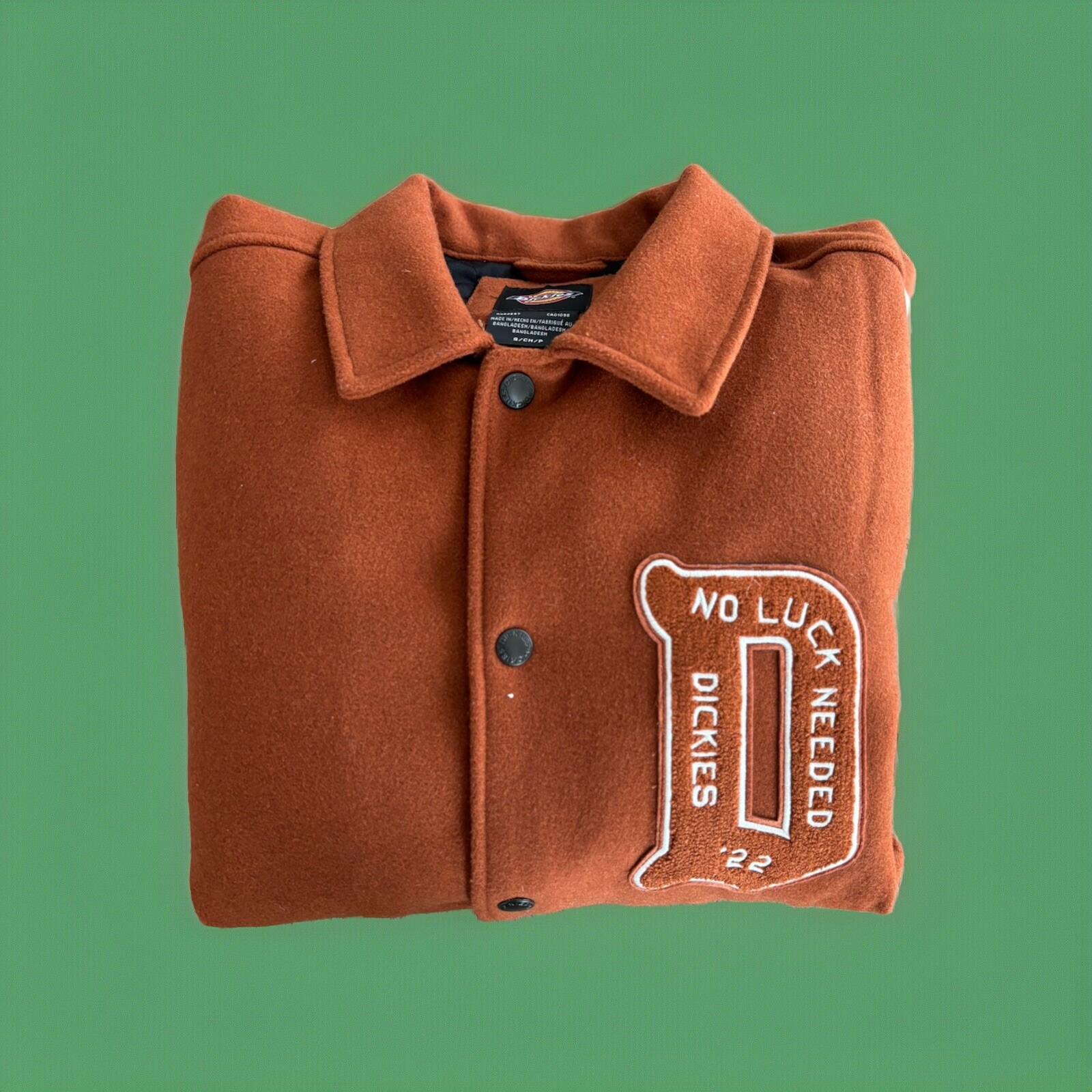 Dickies Varsity Jacket No Luck Needed Size Small … - image 1