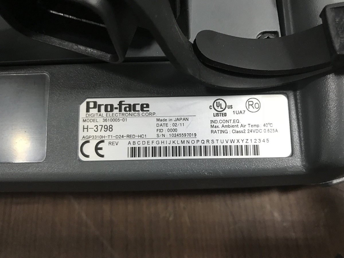 Pro-Face 3610005-01 / AGP3310H-T1-D24-RED-HC1 | eBay Pro-Face 3610005-01 / AGP3310H-T1-D24-RED-HC1 | eBay