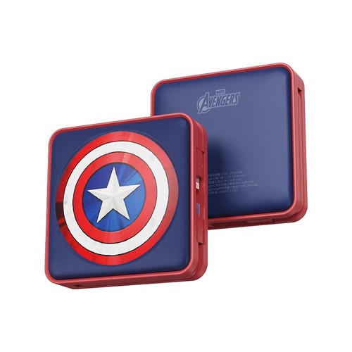 Captain America Shield Red/Black 20000mAh Type-C Rechargeable Power Bank Gifts - 第 1/22 張圖片