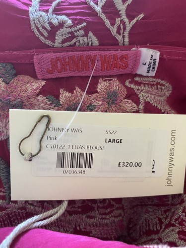 JOHNNY WAS NEU MIT ETIKETT $ 335 GRÖSSE L ELIAS BESTICKTE BLUSE ROSE VIOLETT CUPRA! 26 - Bild 6 von 7