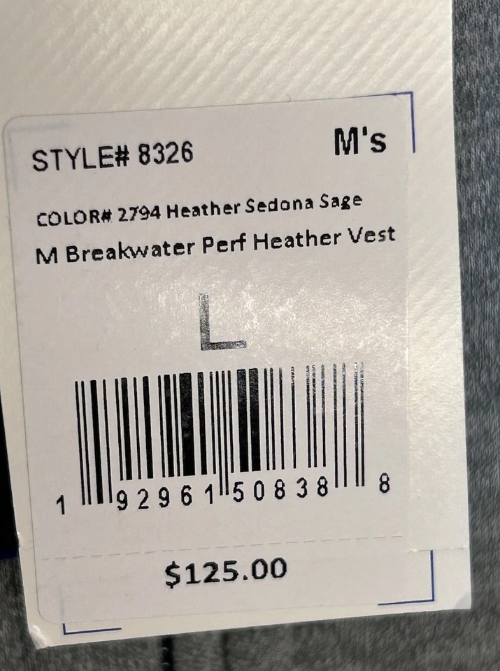 Nuevo $125 Southern Tide Heather Sedona Sage M Breakwater Perf Chaleco Brezo Grande Foto 2 de 4