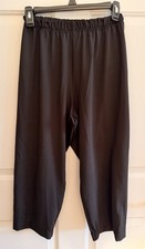 Kizzi Dancewear Black Cropped Dance Pants, Adult Sz Medium hemmed