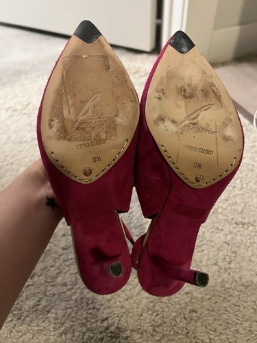 Brian Atwood Pink Vixen Slingback Pumps Größe 9,5 rosa Wildleder - Bild 12 von 12