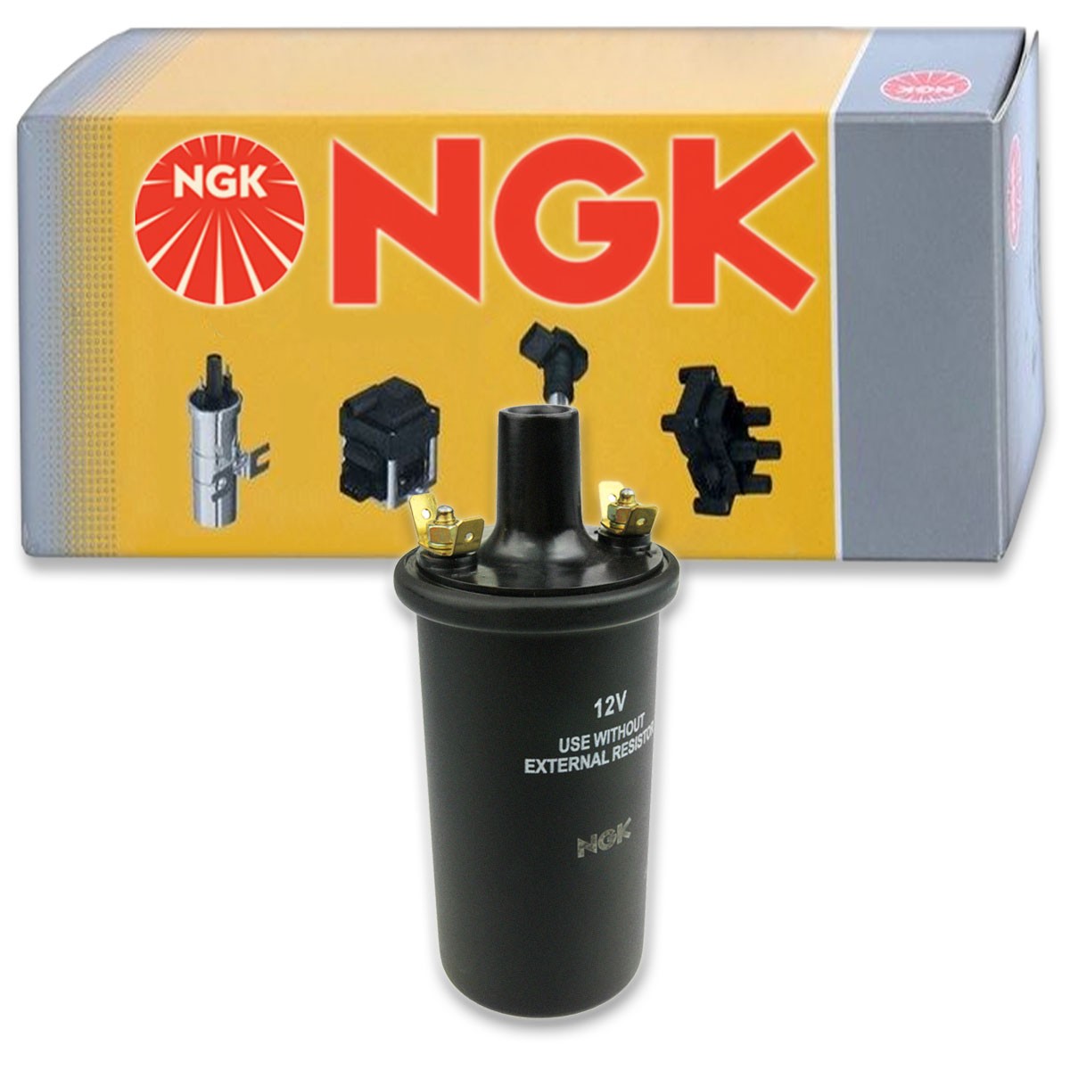 1 pc NGK Ignition Coil for 1955-1956 MG ZA 1.5L L4 - Spark Plug Tune Up Kit rj