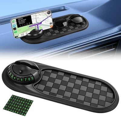 Multifunction Car Dashboard Anti-Slip Mat Auto Phone Holder & Parking Number LOT