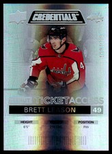 2021-22 Upper Deck Credentials Brett Leason Rookie /999 Washington Capitals #66