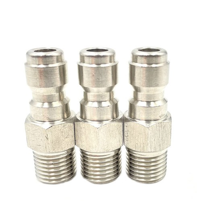 #ad 3pcs 1 4 Inch NPT Fitting 5000 PSI solid Pressure Washer Coupler Quick Conne... $14.39