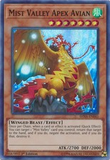 1x (EX) Mist Valley Apex Avian - SHVA-EN045 - Super Rare - 1st Edition  YuGiOh