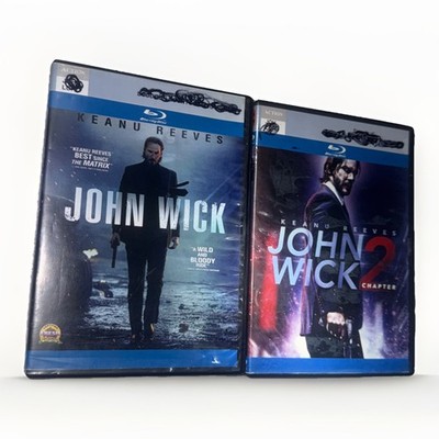 John Wick 1 & 2 Blu-ray 2 Movie Lot Action Keanu Reeves