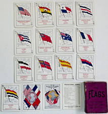 Antique 1916 Educational Card Game FLAGS of the World CINCINNATI GAME CO. 1111