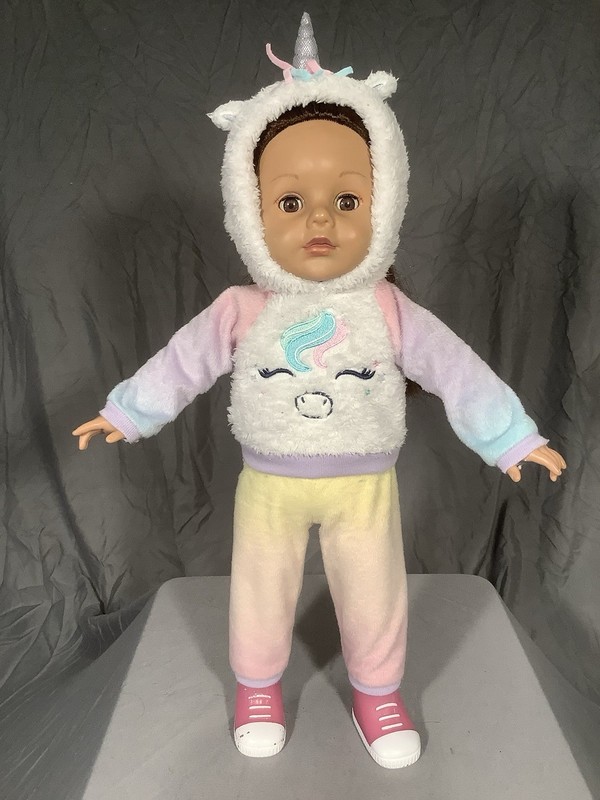 Cute Madame Alexander Girlz 18” Snow Day vinyl/cloth doll…brown hair & eyes