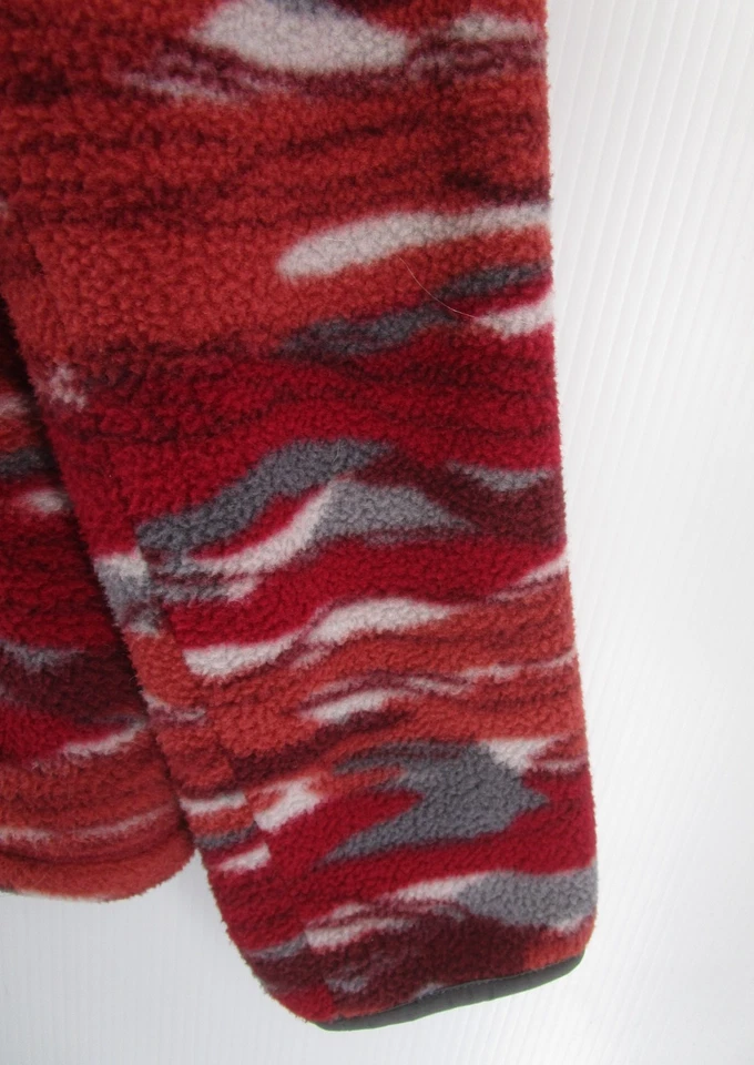 LL Bean Sudadera Hombres XL Alta Roja Pila Profunda Vellón 1/4 Cremallera Suroeste Azteca Camuflaje Foto 3 de 4