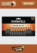 Duracell AAA Alkaline Batteries with Power Boost   24 Pack Long-Lasting