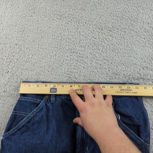 VTG Nautica Jeans Boys 20 29x27 Blue Wide Leg Carptenter Spellout Y2K Denim - Picture 17 of 24