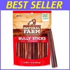 6" Odor-Free Bully Sticks for Dogs, 100% Beef Chews
