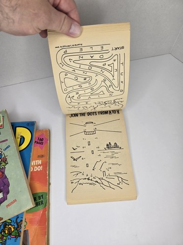 Vintage 1970s Fun Pads Lot Of 5 Lightly Used Activity Pads Puzzles Word Searches - Picture 23 of 24