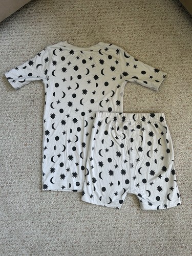 Hanna Andersson Stars & Moons Pajamas Short Sleeve Tee Shorts Size 110/US 5 - Picture 5 of 5
