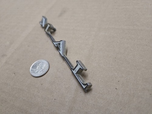 OEM MAL M A L Chrome & White Vintage Emblem Badge Logo Nameplate Name Insignia - Bild 4 von 5