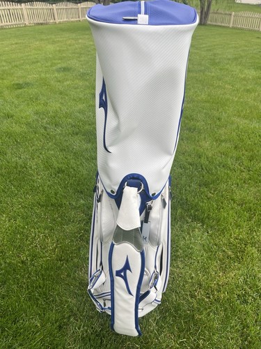 RARE JAPAN MIZUNO Limited Edition MIDSIZE TOUR STAFF Golf Bag Blue & White - Picture 7 of 18