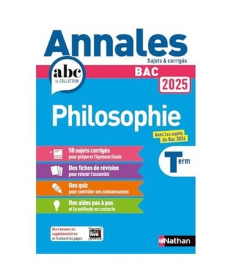Annales Bac Philosophie 2025: Sujets & corrigés, Dorozoi, Gérard; Vanhoutte, D