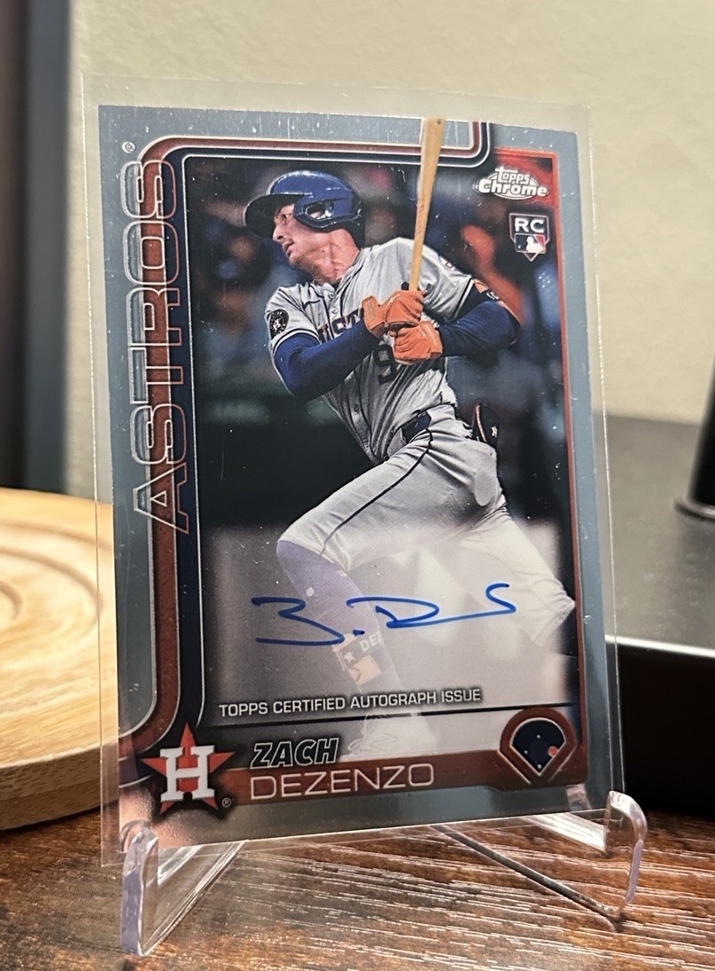 Zach Dezenzo 2025 Topps Chrome - Rookie Autographs #RA-ZD (AU, RC) Astros