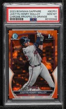 2023 Bowman Orange Refractor 47/25 Justyn-Henry Malloy #BCP-51 PSA 10 GEM MT w5p