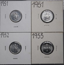 1951 (2), 1952 & 1953 Vatican City 2 Lire Aluminium Coins (4)