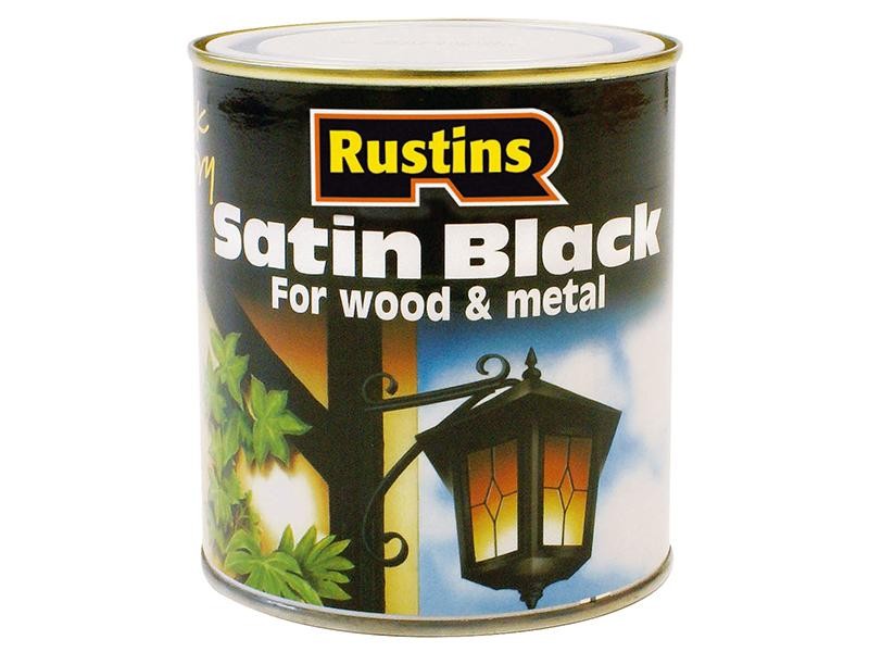Rustins Quick Dry Satin Black Paint 250ml Effortless Application - Image 12