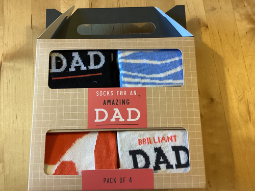 BNIB New Socks For An Amazing Dad Gift Set - 4 Pairs of Men’s Socks - One Size - Picture 2 of 5