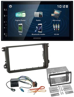 Kenwood 2DIN Bluetooth MP3 USB DAB Autoradio für VW Caddy Golf 5 6 Jetta ab 2003 - Bild 1 von 4