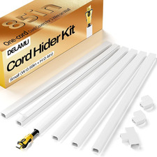 Cord Hider, Cord Covers for Wires on Wall, One-Cord Cable Hider, Self-Adhesive W