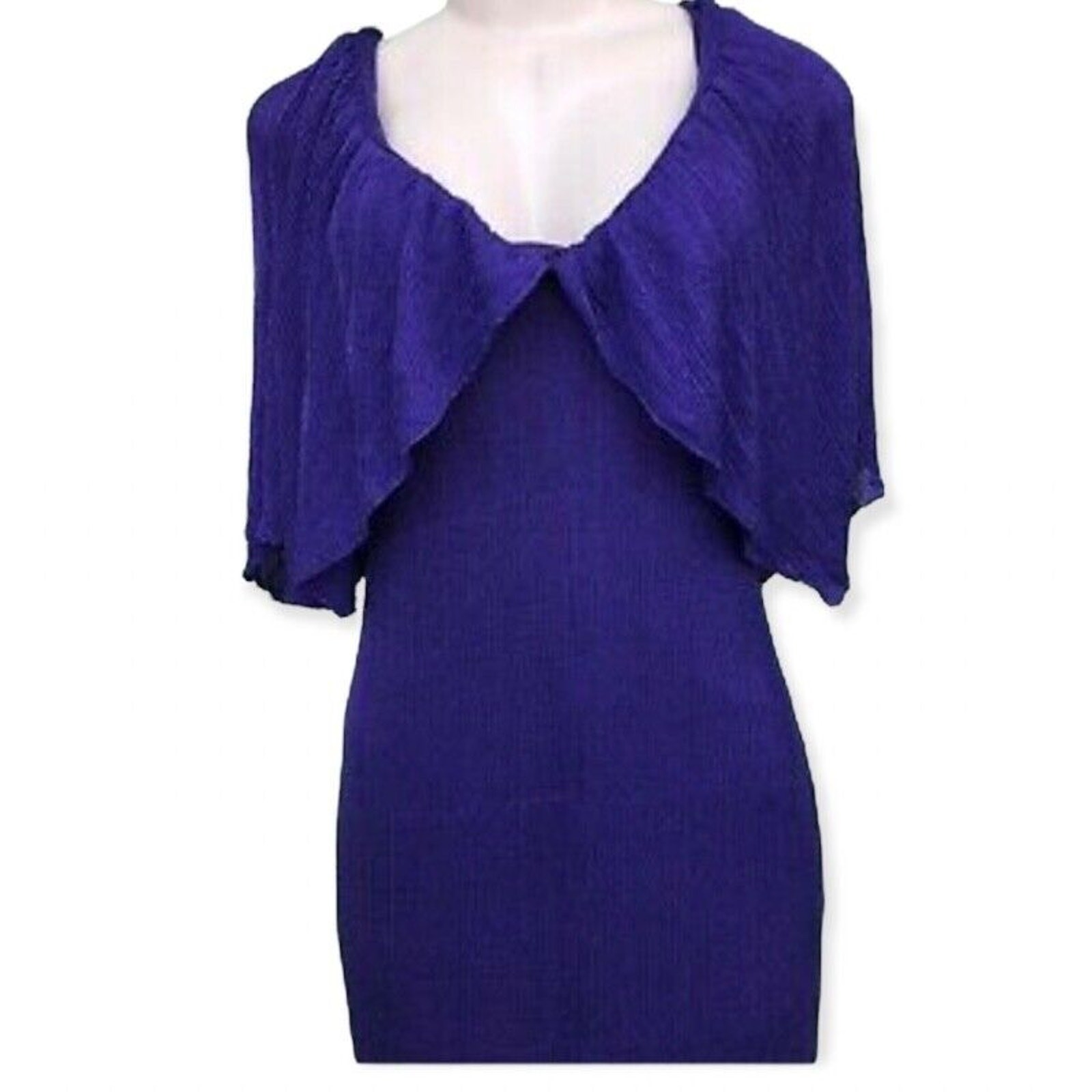 Zara Womens Metallic Shimmer Purple Long Maxi Knit Dress Size Medium thumbnail 11